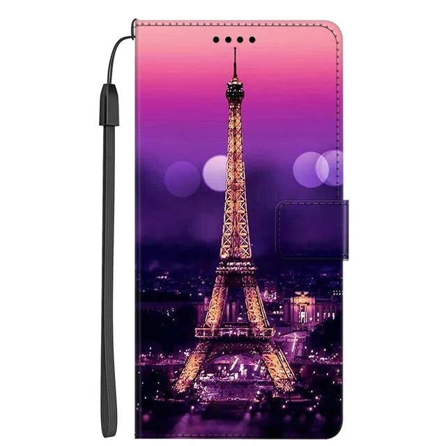 cute samsung phone case Flip Leather Case For Samsung Galaxy Note 20 3 4 5 8 9 10 Pro Plus Lite S20 FE Painted Phone Wallet Stand Book Cover Card Holder silicone case samsung Cases For Samsung