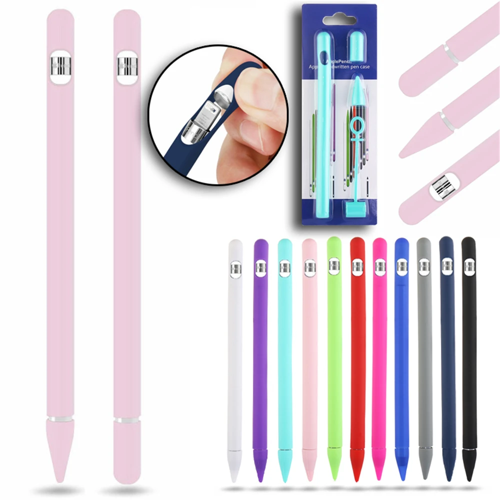 1 шт., мягкий силиконовый чехол для Apple Pencil, совместимый для iPad, планшета, стилус, защитный чехол