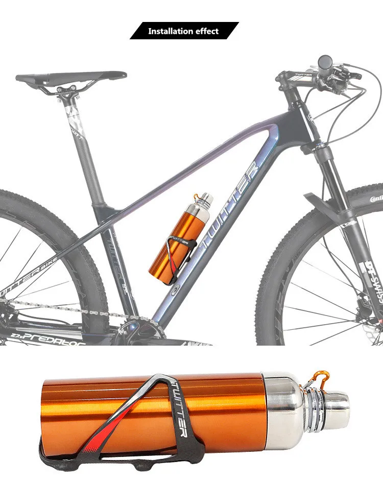 Горный велосипед MTB велосипед углеродная бутылка из стекловолокна клетка держатель стакана воды интегрированное литье оборудование для верховой езды