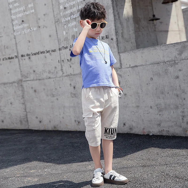

BOY'S Summer Wear 2019 New Style Set Children Western Style 4-Summer 6 Childrenswear 5 Two Pieces 7 Boy 8 Handsome 9-Year-Old Fa