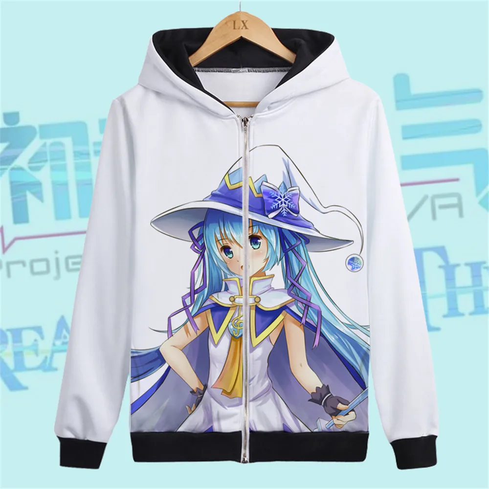 Hatsune Miku/толстовка с капюшоном; Верхняя одежда; пальто; женская одежда; карнавальный костюм; Одежда для девочек; утепленные пальто на молнии и куртки