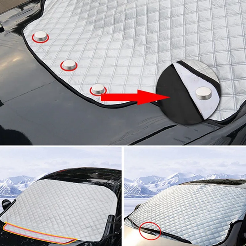 Защита от снега автомобиля козырек Солнцезащитный козырек Передняя Задняя крышка лобового стекла блок щиты защита от пыли внешние аксессуары