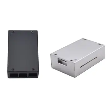 

Black/Silver Aluminum Alloy Case Shell Box Metal Enclosure for Raspberry Pi 4 Model B