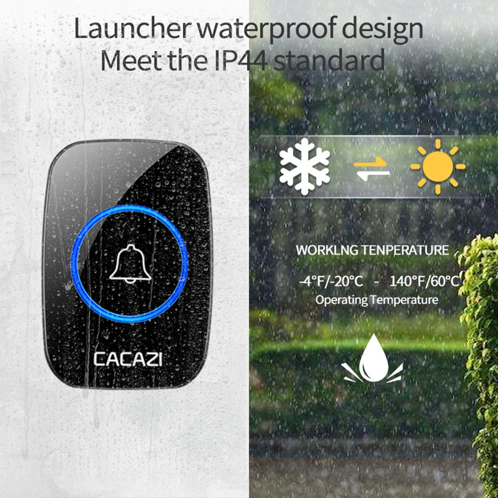 

Беспроводной дверной звонок, приветствующий звонок, Умный домашний дверной звонок, сигнализация, умный дверной звонок, звонок, водонепроницаемая кнопка