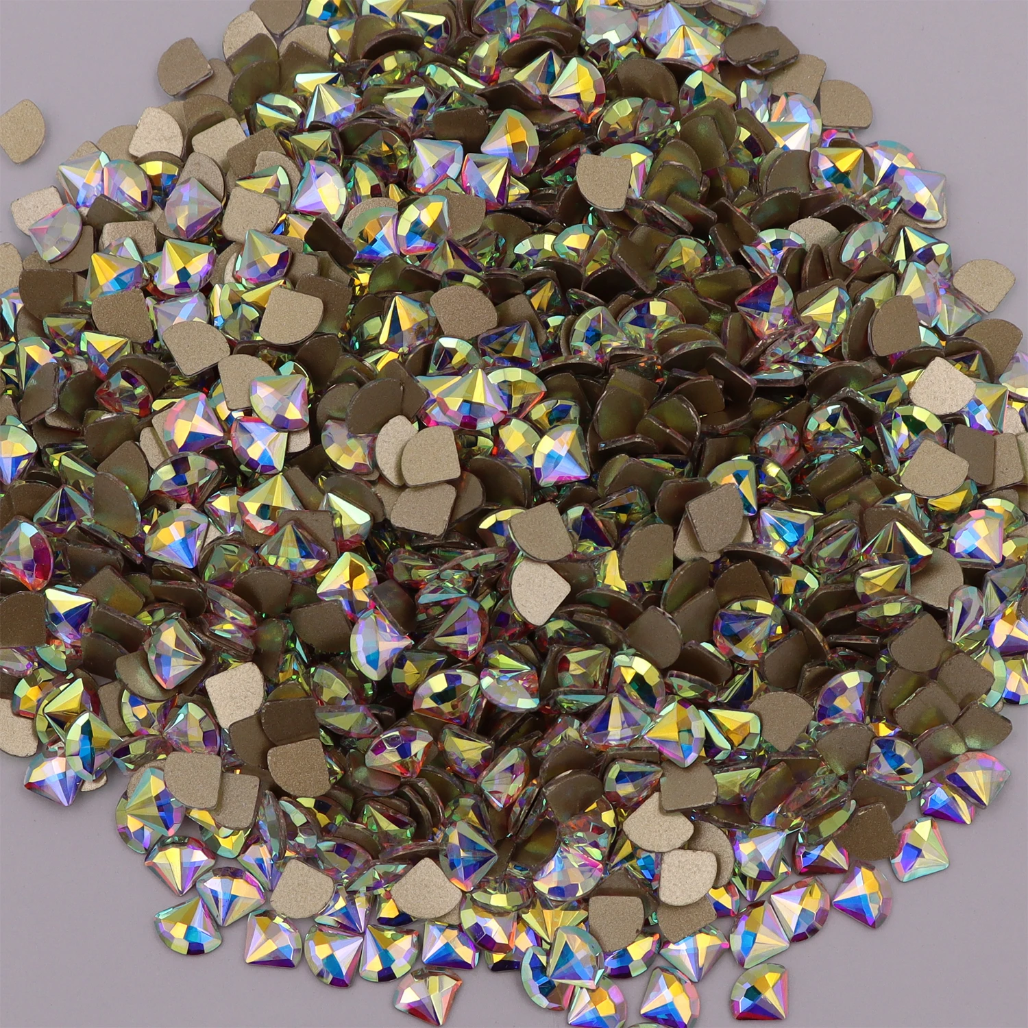 Nail Art Rhinestones Nail Art Accessories Non Hot Fix Rhinestones Non Hotfix Rhinestones Rhinestone Accessories Strass Gems Stones Gold Bottom 3D For Garment Decoration