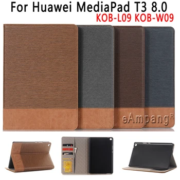 

Leather Case for Huawei MediaPad T3 8.0 KOB-L09 KOB-W09 Cover Shockproof Flip Stand Tablet Shell with Stylus Pen