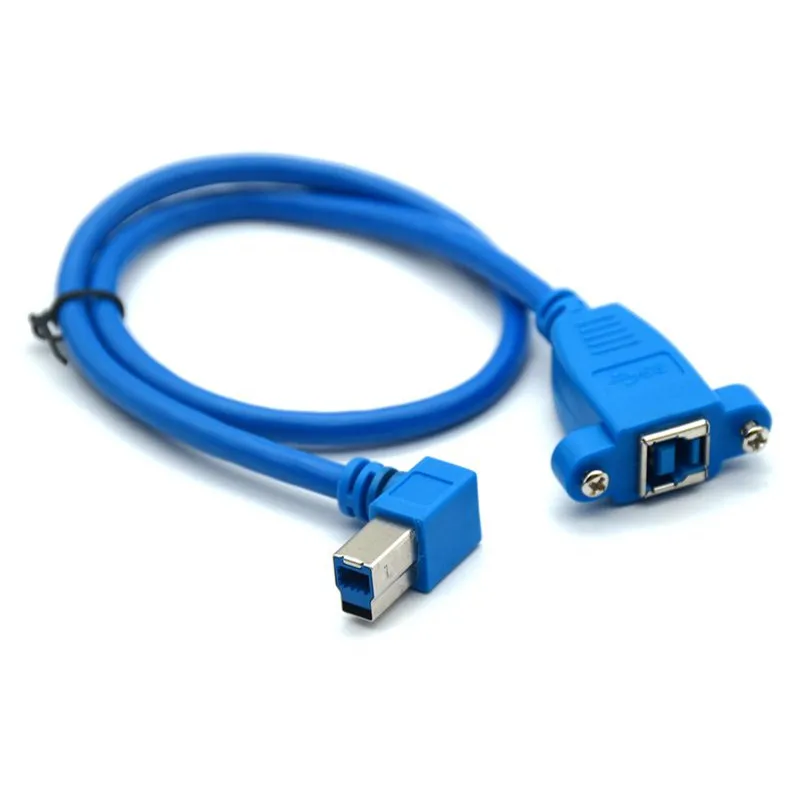 Переходник с правой стороны B на USB 3 0 90 градусов штекер гнездо адаптера кабель