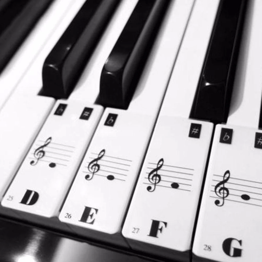 

Piano Keyboard Stickers Plastic Sticker Musical Instruments Supplies