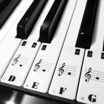 

Piano Keyboard Stickers Plastic Sticker Musical Instruments Supplies