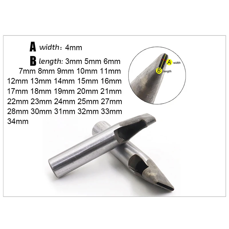 가죽 타원형 구멍 펀치, 타원형 각도 간격 벨트 펀칭 도구, DIY 공예 가죽 펀처 구멍 드릴링 도구, 너비 4mm