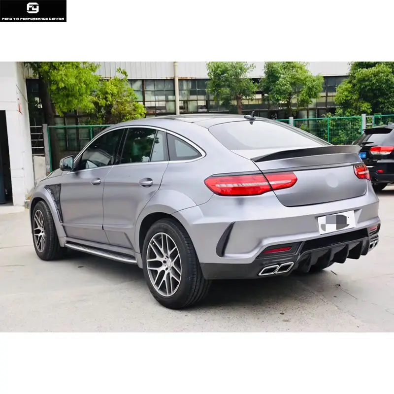 W292 GLE Coupe GLE63 широкий автомобильный комплект кузова FRP из углеродного волокна передний бампер для заднего бампера боковые юбки капот двигателя для Benz GLE Coupe