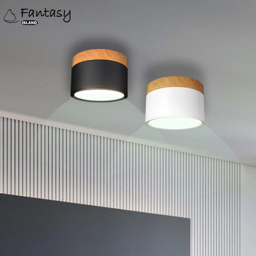 

Fantasy Island Wooden Lighting LED Ceiling Light Nordic Modern LED Down Light Wood Living Room Bedroom Kitchen Corridor AC85-260
