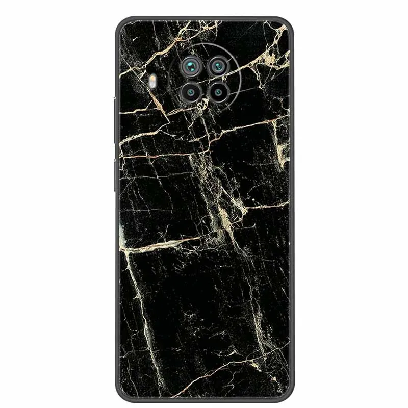 Cover Per Xiaomi Mi 10T Pro 5G BRAND SET: Custodia Morbida In Silicone Effetto Marmo Bianco, Antiurto E Sottile, Supporta Ricarica Wireless