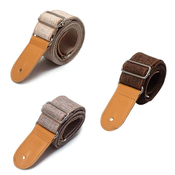 

Guitar Shoulder Strap Adjustable Linen Cotton Belt For Acoustic Electric Bass Guitars
