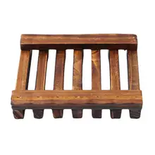 Деревянный чехол для мыла для дома и ванной комнаты, подставка для раковины, ванной, душа, прямоугольная ручная работа, натуральный деревянный держатель для скруббера