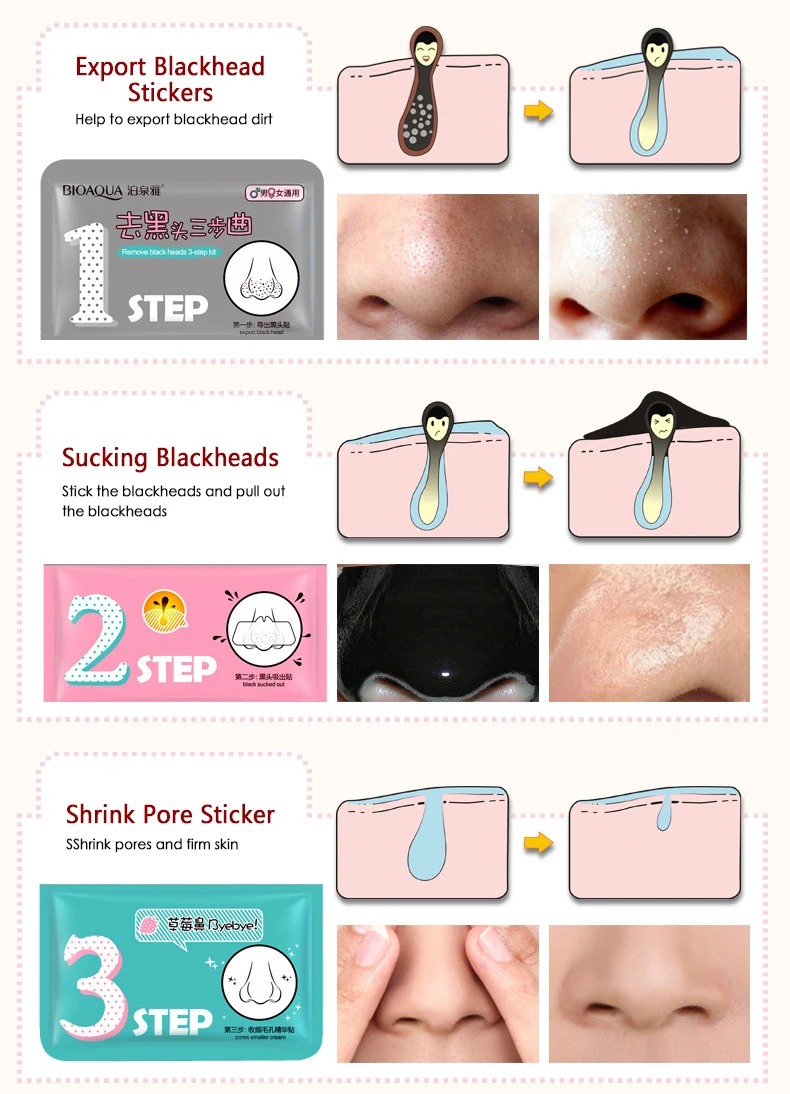 3 шага для удаления черных точек лица, уход за клубничным носом, уход за носовой пастой, эффективная конвергенция пор, бережная забота о носу, маска TSLM1
