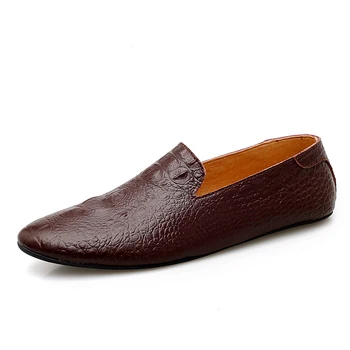

Summer Aurtumn Men Shoes Casual Luxury Brand 2019 PU Leather Male Loafers Moccasins Breathable Slip on Boat Shoes
