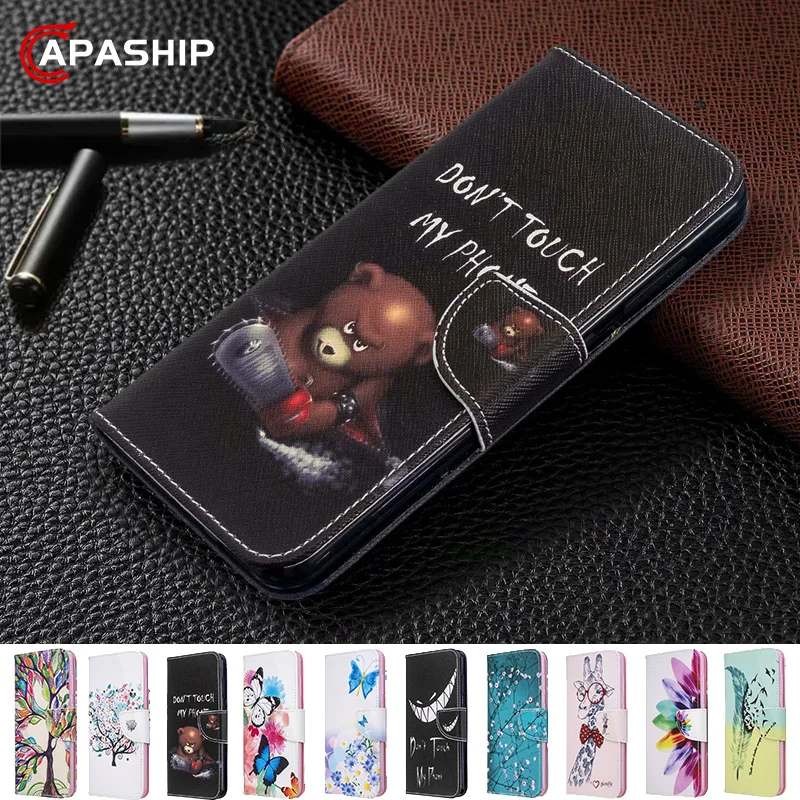 Чехол книжка из ПУ кожи с мультяшным рисунком для Samsung Galaxy A10S A20S A30S A50S A10E A20E A40 A50 A70