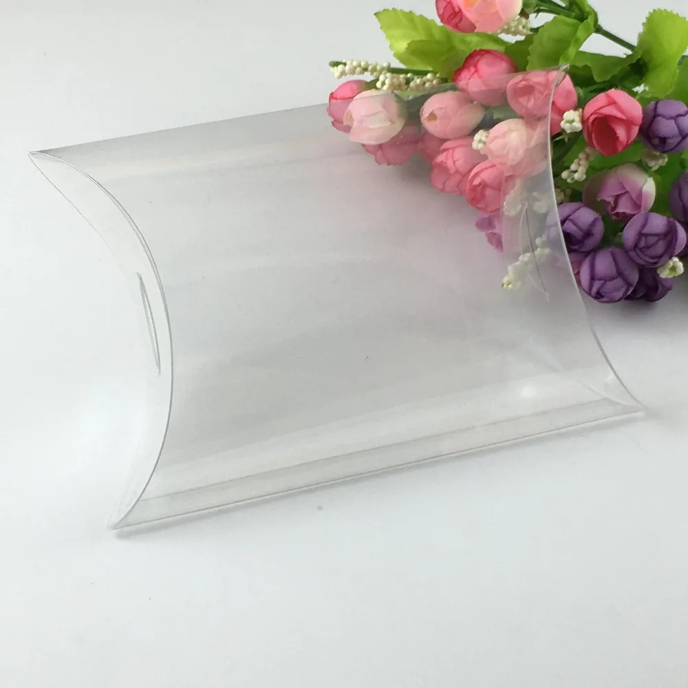 

2.8*6*19.5cm 50pcs New Style Clear PVC Pillow Box packaging Wedding Favor /Bridal Candy Gift Boxes Party Supplies souvenir