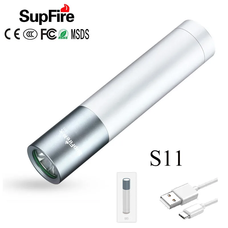 

Supfire Mini LED Flashlight S11 Lantern USB Linterna Cabeza Outdoor Sports Power Bank 3400mAh Super Flash Light Latarka 900lm