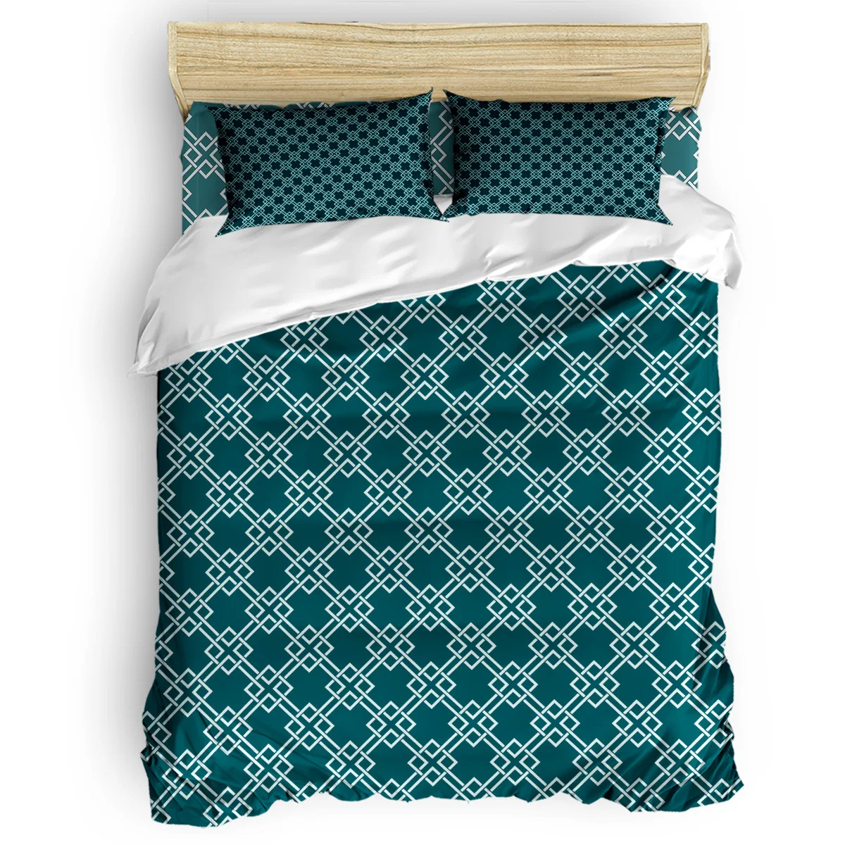 

Modern Geometric Mesh Duvet Cover Set Vintage Floral Art Design Collection of 3/4pcs Bedding Set Bed Sheet Pillowcases Cover Set