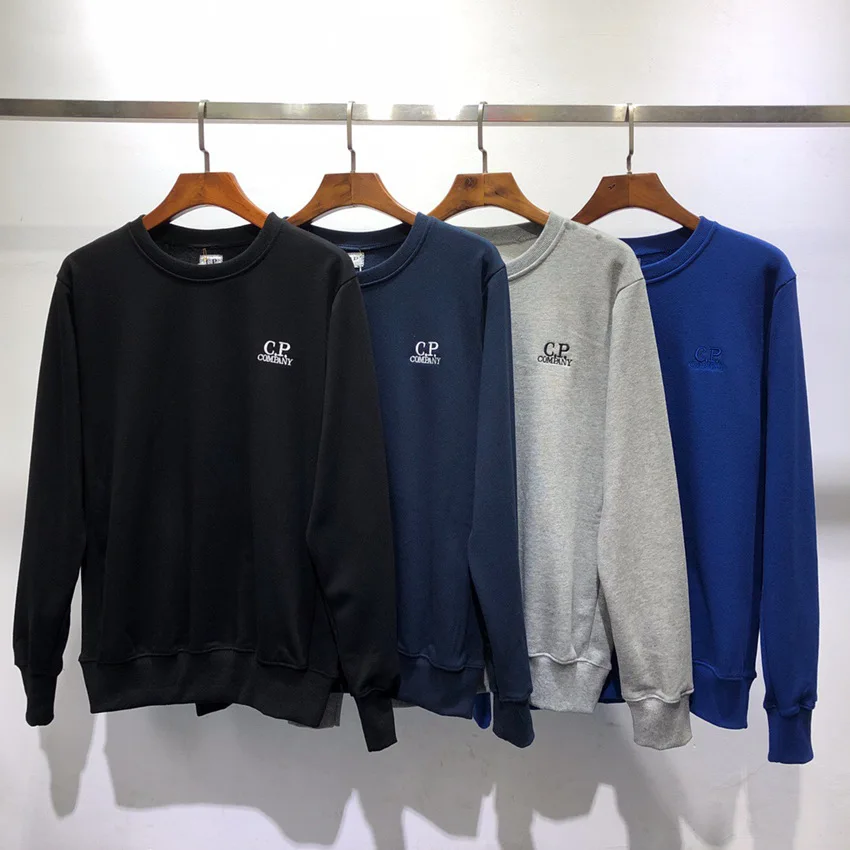 Осень-зима, cpcompany, круглый вырез, остров, камень, свободный крой, сплошной цвет, простой стиль, мужская толстовка с капюшоном