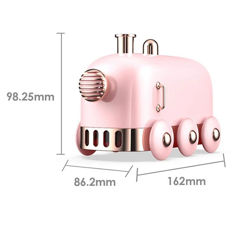 300Ml Cool Mist Humidifier Mini Train Humidifiers With Relaxing Change Nightlight Quiet Diffuser Vaporizer For Baby Nursery Offi