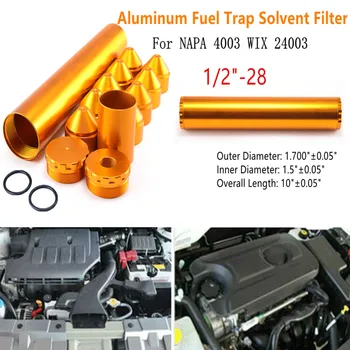 

15Pcs 1/2-28 5/8-24 Car Fuel Filters Gold Fuel Trap Solvent Filter 1.7 inch OD For NAPA 4003 WIX 24003 Automobiles Filters Cups