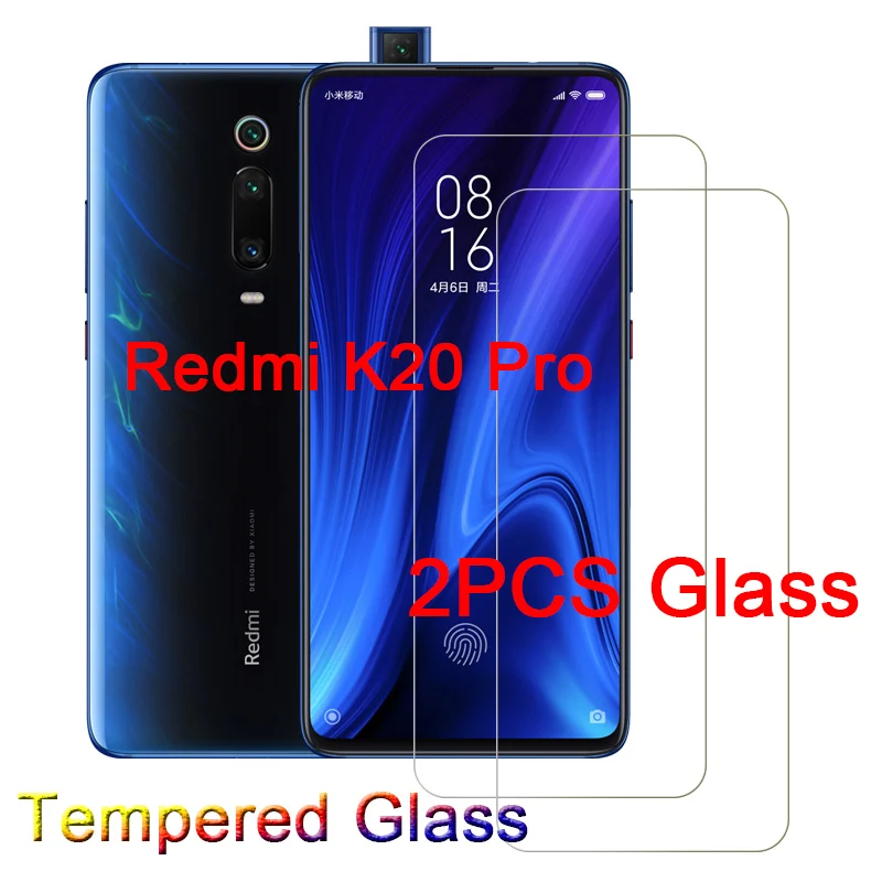 

2 Pieces Phone Tempered Glass for Redmi K20 Pro Protective Film 9H HD Transparent Hard Toughed Screen Protector for Xiaomi Mi 9T