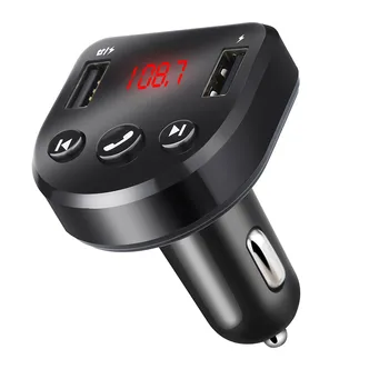 

Wireless Car FM Transmitter Bluetooth version 3.0 Radio Adapter USB Charger LED Mp3 Player Handsfree Dual USB Fast Charger #PY10