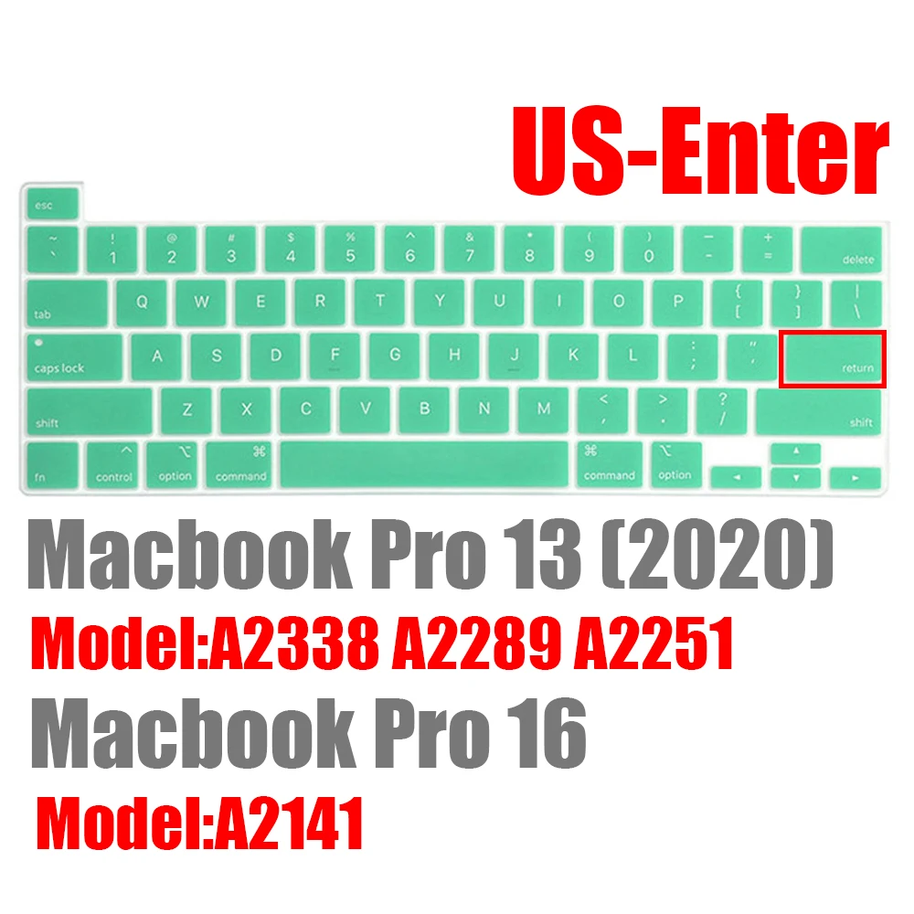 Silicone Keyboard Skin Dust Cover for Laptops - US English Layout