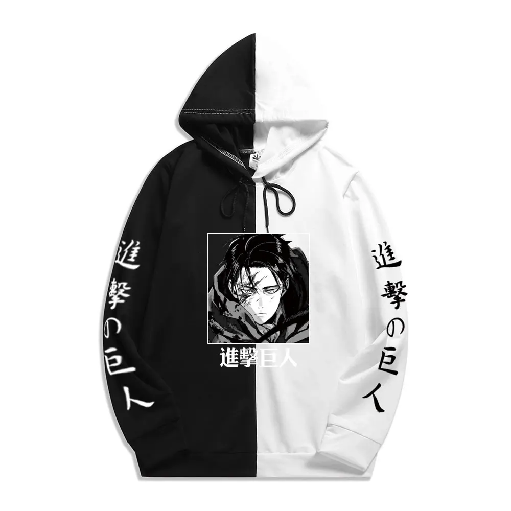 

Patchwork Thin Hoodie Anime Attack on Titan Printing Hoodies Harajuku Streetwear sudaderas Men Women sweat capuche Sweatshirt