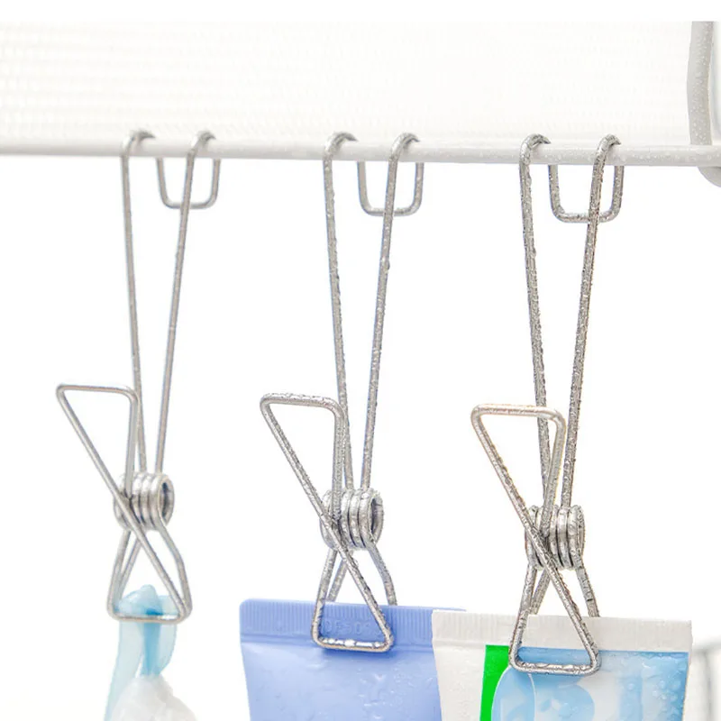 Long Tail Clip Hanger With Hook to Dry Clothes Drying Clothes Multi-Function Long Hook Clip Data File Storage Pegs clothes pegs,clothespins with hooks,towel hanging clips