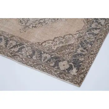 

144x410 Cm Beige Handmade English Vintage Runner Rug-5x13 Ft