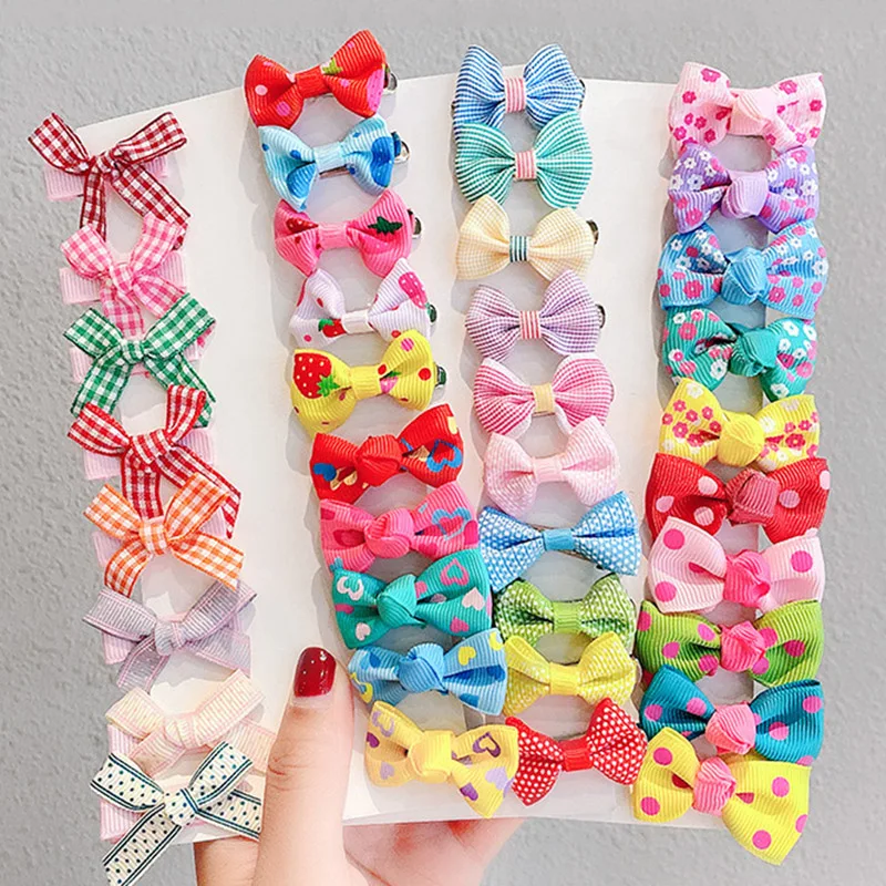 baby accessories store near me	 10pcs Baby Girls Barrettes Bow Ribbon Hair Bow Clips Dot Striped Plaid Baby Hair Clips Hairpins Kids Hair Accessories accessoriesbaby easter 