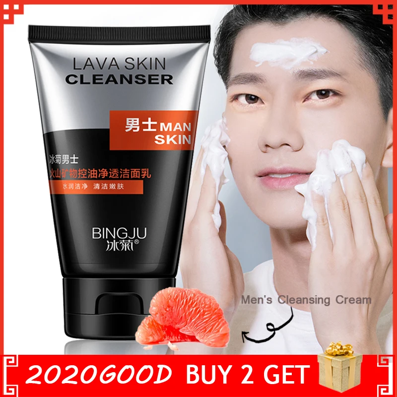 man face clean cream