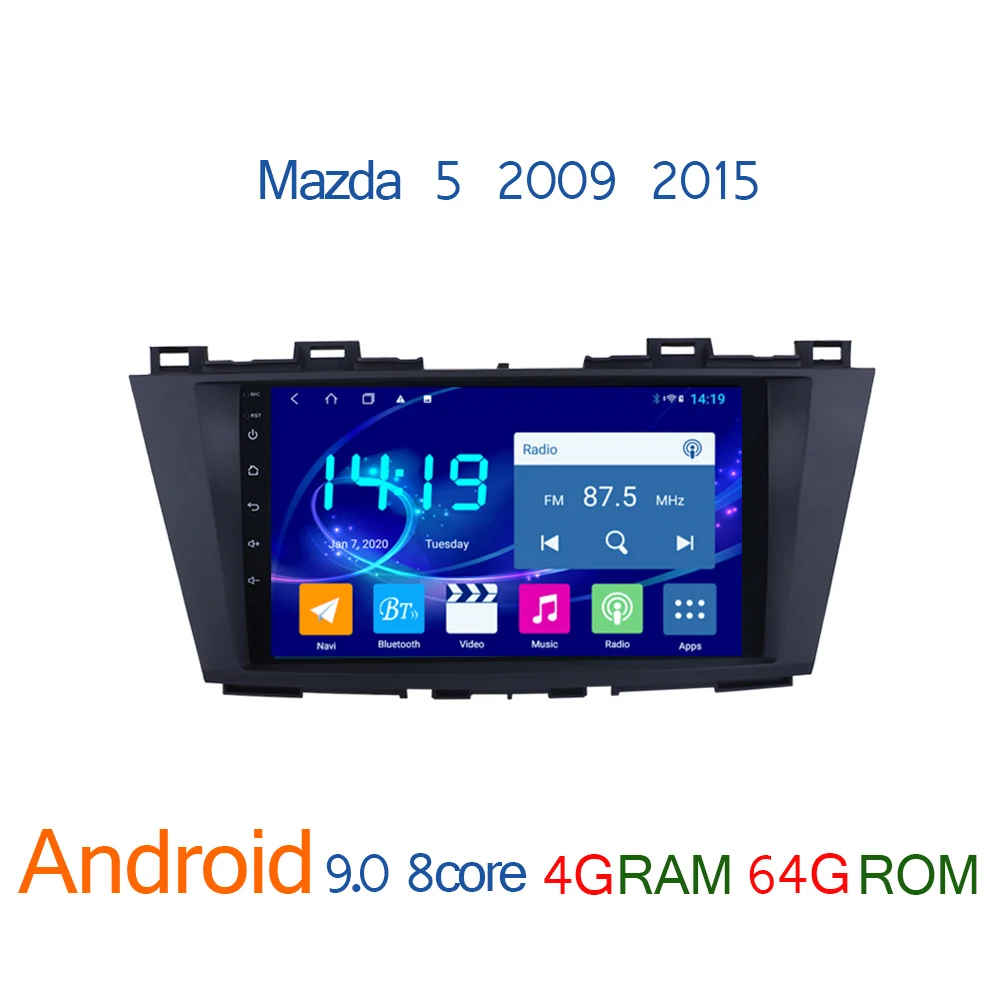 Автомобильный радиоприемник для Mazda 5 2009 2015 4G + 64G android Mazda5 DVD мультимедийный