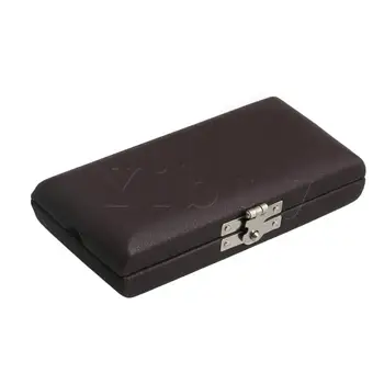 

Yibuy Genuine Leather Wood Oboe Reed Box Reed Case for 3 Reed Hold Strong Protect