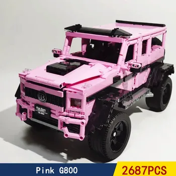 

In Stock 2687PCS Technic Car Series Pink Super Car Off-road Vehicle Model Building Blocks MOC Bricks Kids Birthday Christmas Toy