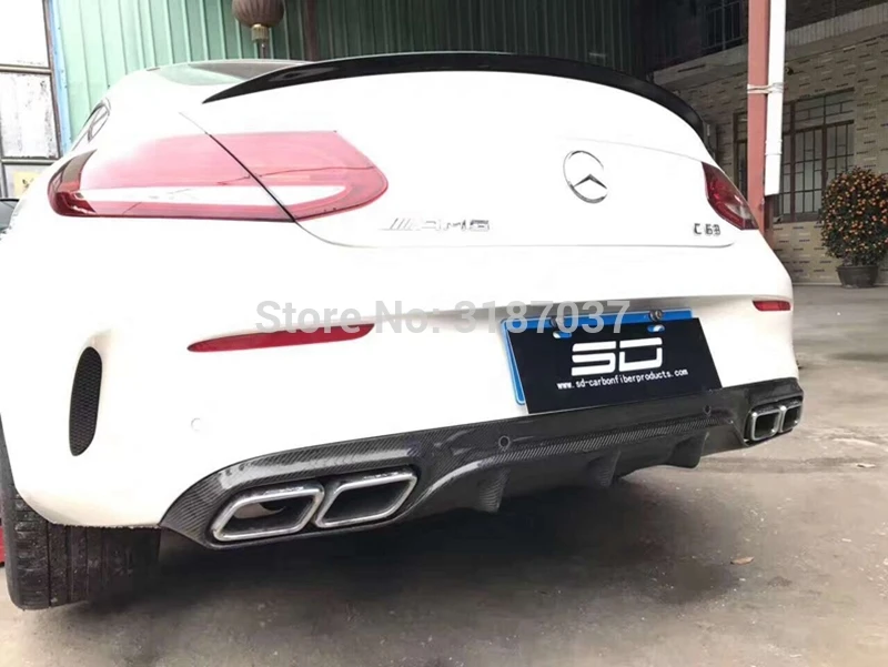 Для Benz W205 две двери C180 C250 C350 C63 ABS пластик Неокрашенный задний спойлер на крыло