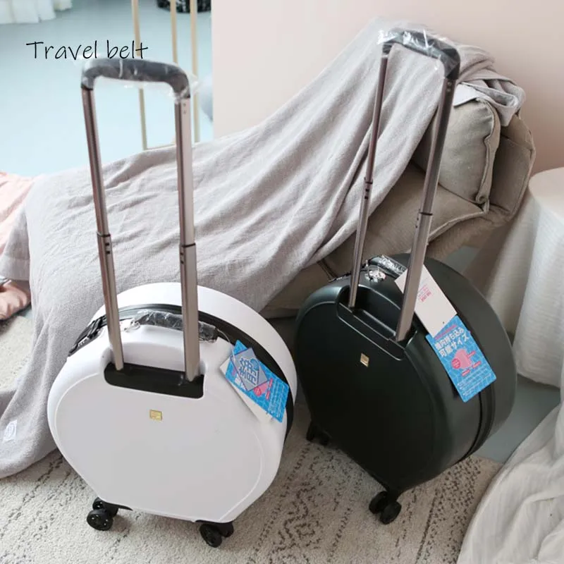 round suitcase with wheels