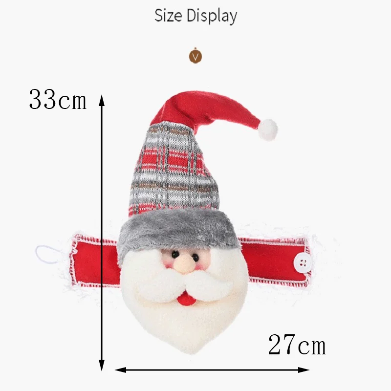 Christmas home interior decoration flannel Santa Claus snowman elk curtain button 2020 New Year festival party supplies