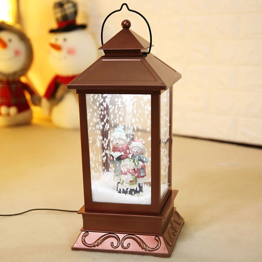 

ABS Holiday LED Light Snow Globe Lightweight Outdoor Portable Music Box Home Ornaments Christmas Decoration Festival Party
