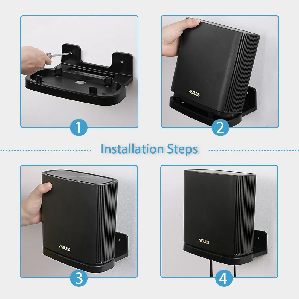 Suporte de Montagem de Parede Acrílico para Asus Resistente à Moda Montado na Parede para Asus Zenwifi Roteador Wi-fi Prateleira Suporte ac ax Ct8 Xt8 - Image 4