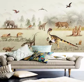 

[Self-Adhesive] 3D Era Of Dinosaurs 55545444 Wall Paper mural Wall Print Decal Wall Murals