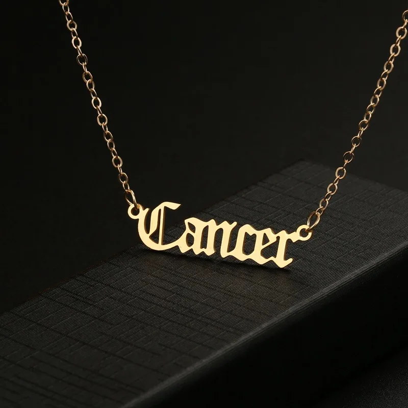 

Fashion Personalized Name Necklace Gold Plated Customized Nameplate Necklaces Custom Stainless Steel Delicate Necklace for Woman