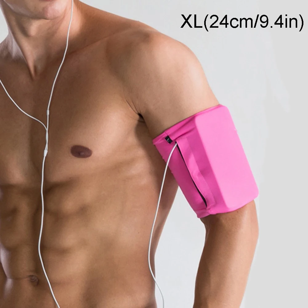 Pink XL Спортивная нарукавная сумка для бега, водонепроницаемый держатель для мобильного телефона, чехол, чехол для спорта на открытом воздухе, сумка на руку для мобильного телефона, карман для бега, скалолазания - Цвет: Pink XL