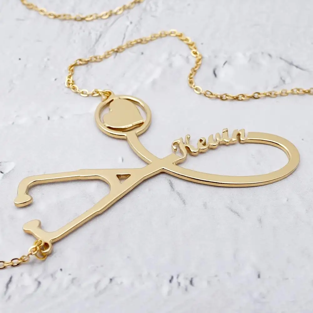 Custom Stethoscope Name Necklace,Stethoscope Necklace,Personalzed Graduation Gift for Medical Student,Doctor Gift,Nurse Gift