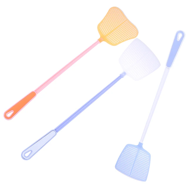 1Dcs Tartós Üreges Háztartás Hosszú Fogantyú Műanyag Légycsapdák Szúnyog Swatter Lyl Gyilkos Kézi Kézikönyve Kárkezelő Kártevőirtás - Image 2