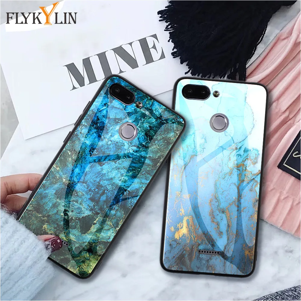 Plating Marble Silicone Phone Cases For Xiaomi Redmi Note 7 6 Pro Case Soft TPU Shell Funda Back Cover |